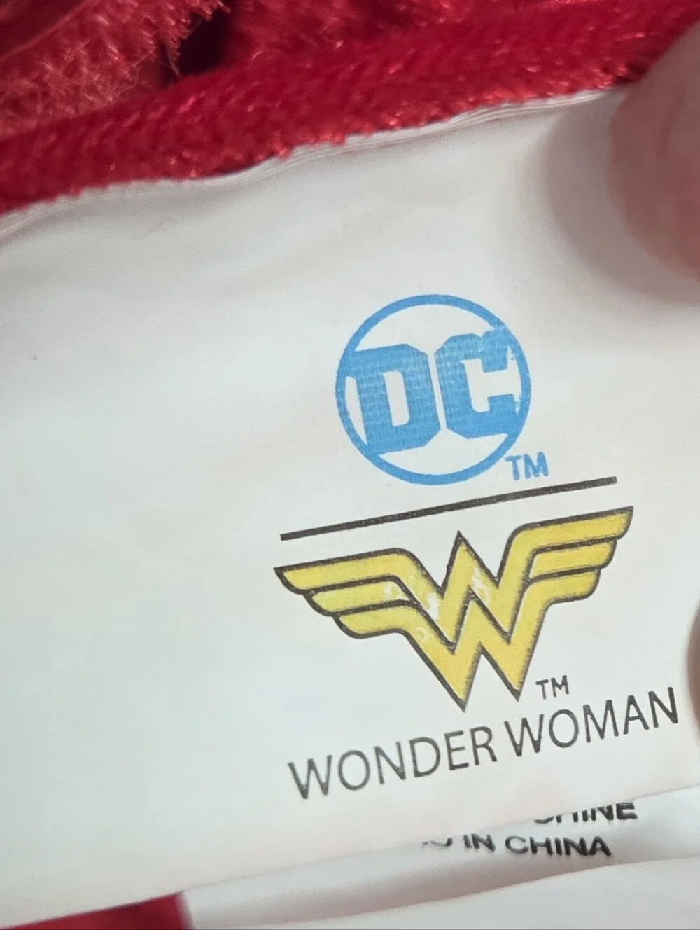 DC Girls' Red and Blue Wonder-Inspired Superhero Dress with Yellow Emblem